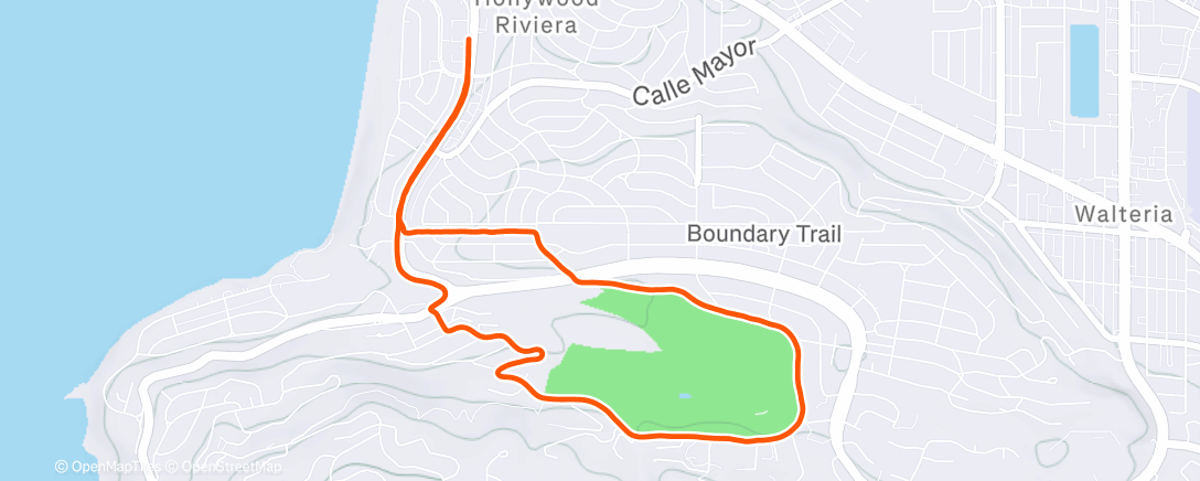 Map of the activity, Afternoon Run