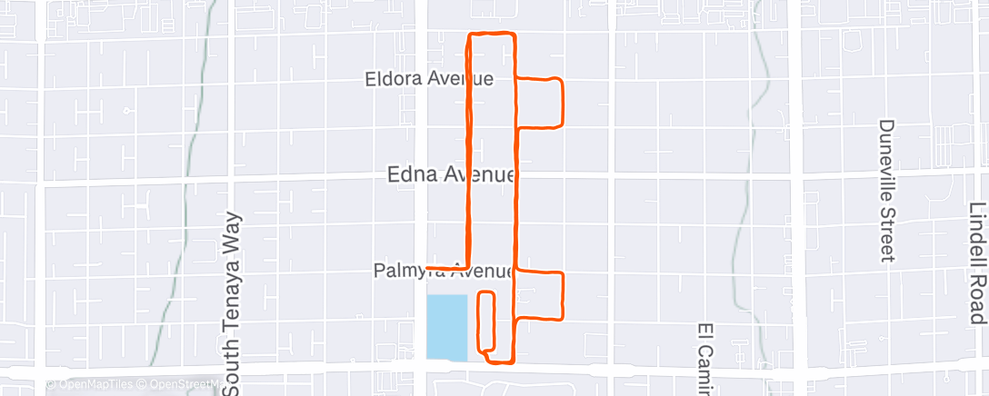 Map of the activity, Morning Run