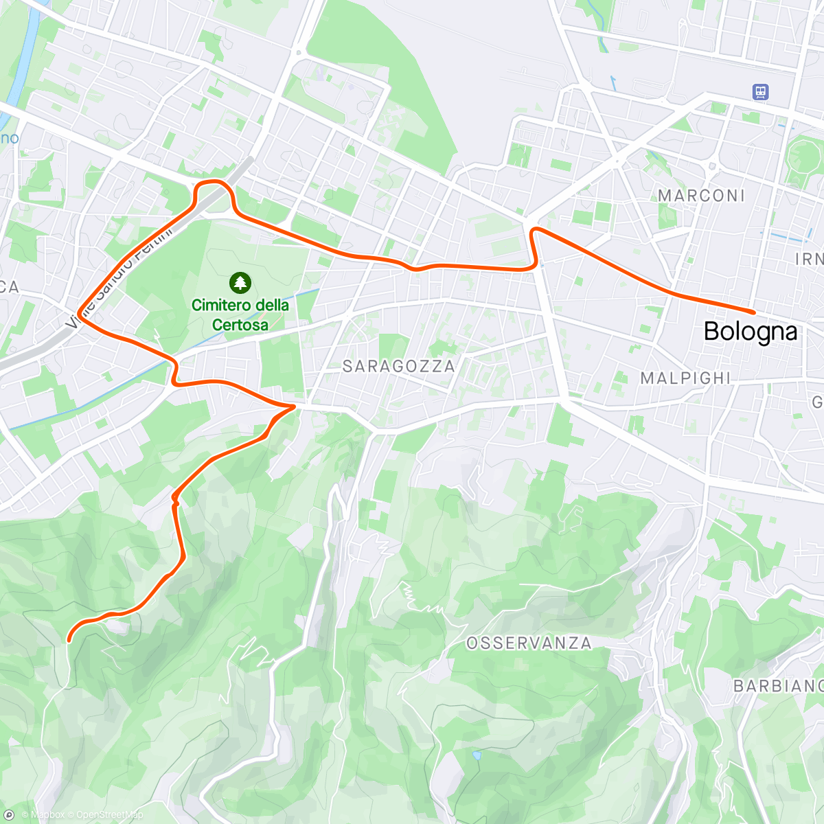 Karte der Aktivität „Zwift - Group Ride: 3R VOLT Interval Ride [~2.6-3.2 w/kg avg] (C) on Bologna Time Trial in Bologna TT”
