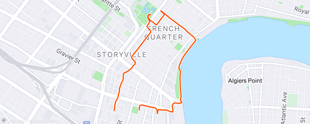 Map of the activity, Morning Run