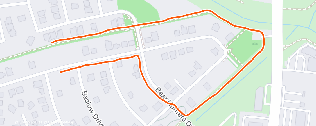 Map of the activity, Morning Walk