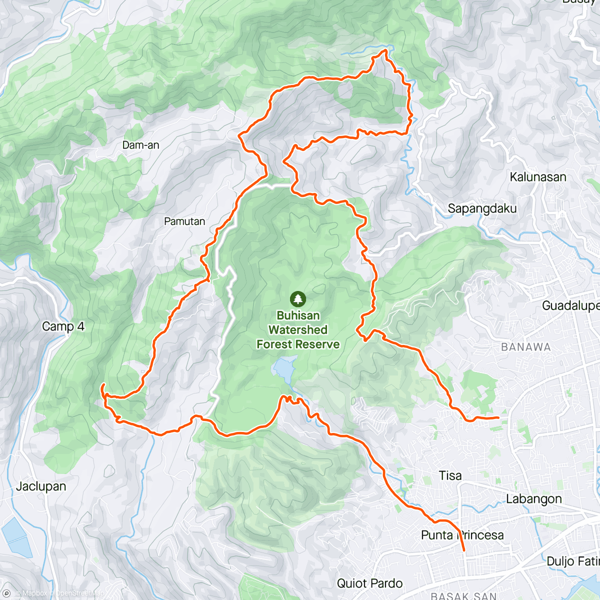 Map of the activity, Sunday Solo Hike 2