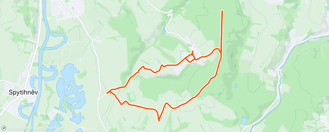 Map of the activity, Afternoon Run