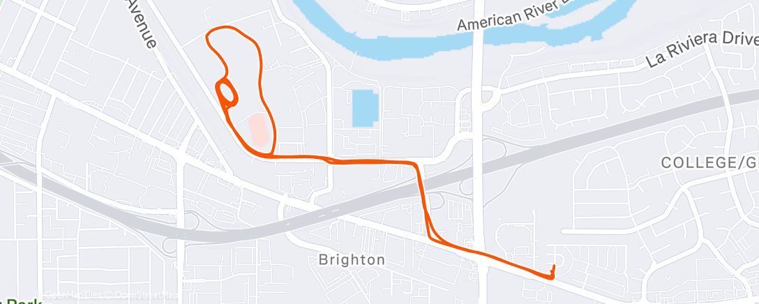 Map of the activity, Morning Run