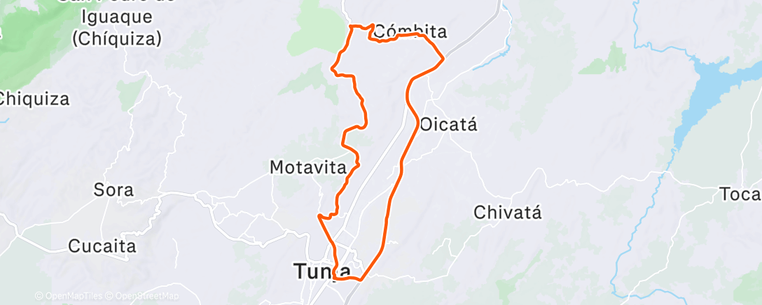 Map of the activity, Bicicleta por la mañana