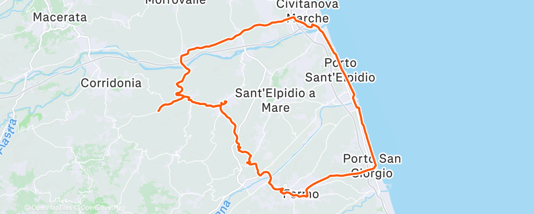 Карта физической активности (Pedalata mattutina)