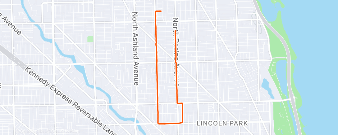 Map of the activity, Lunch Run