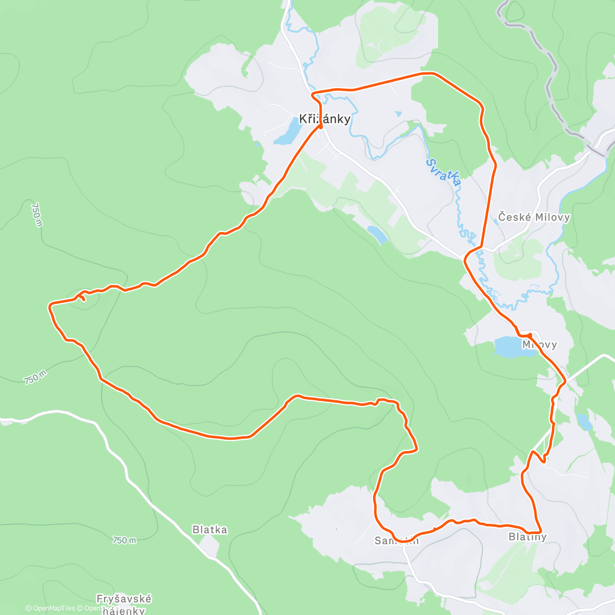 Map of the activity, Morning Walk