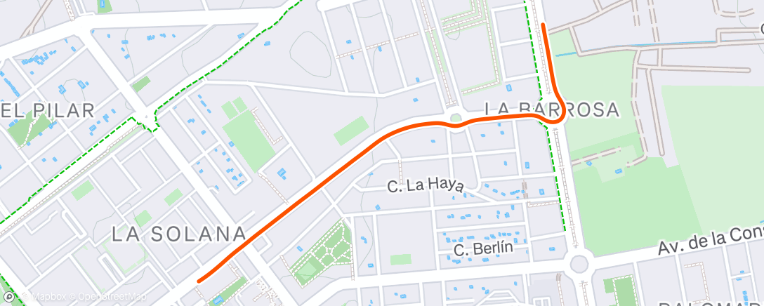 Map of the activity, Bicicleta por la mañana