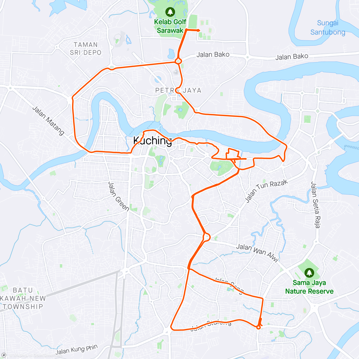 Map of the activity, Good Friday Ride