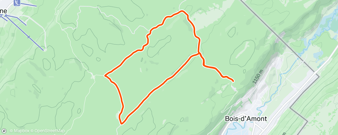 Map of the activity, 1 ère de l’année en ski