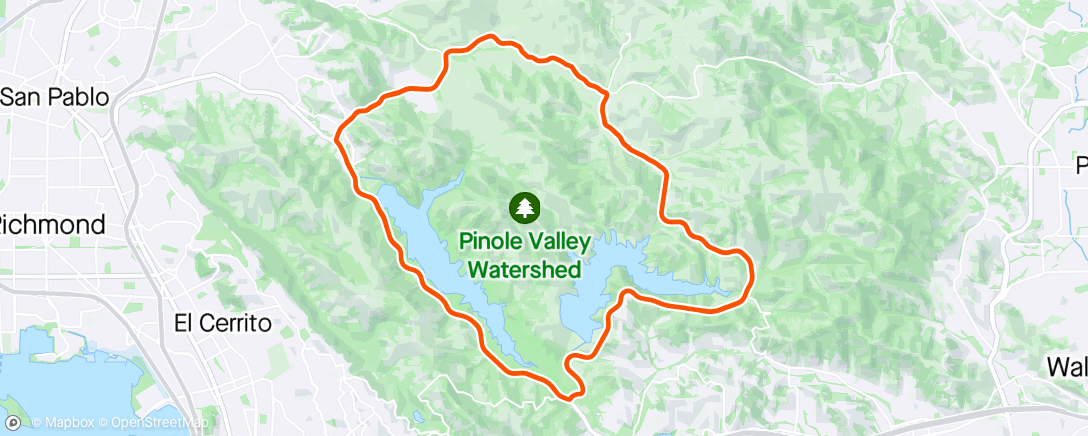 Mapa da atividade, Berkeley Hills Road Race