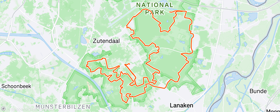 Map of the activity, Nationaal Park Hoge Kempen. Pittig!🥵