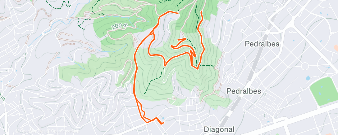 Map of the activity, Afternoon Run 🌧️