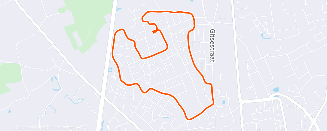 Map of the activity, Namiddagloop