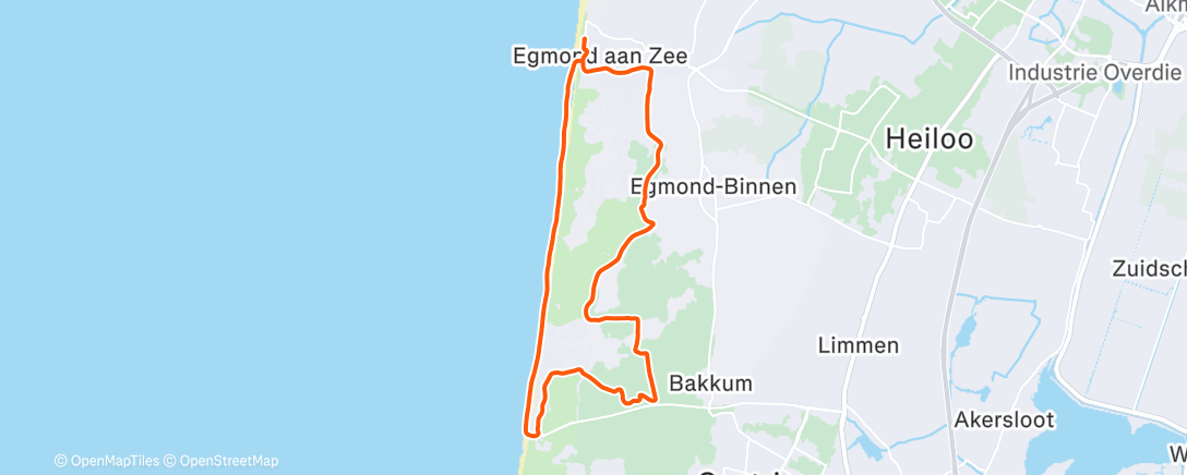 Map of the activity, Egmond Halve Marathon