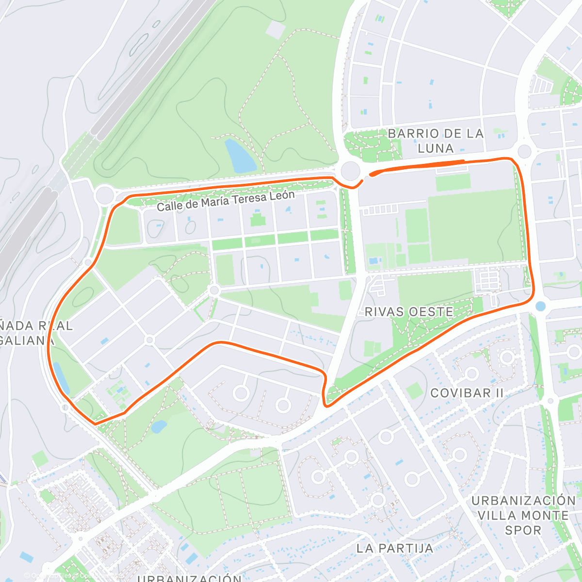 Map of the activity, Easy run lluvioso🌧️