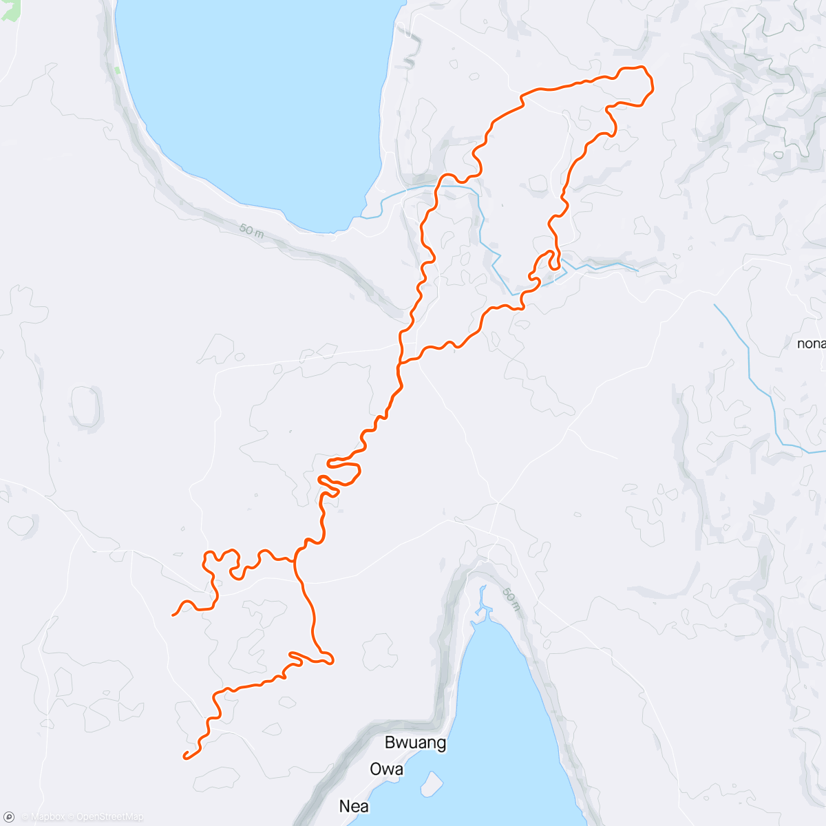 アクティビティ「Zwift - Pacer Group Ride: Country to Coastal in Makuri Islands with Bernie」の地図