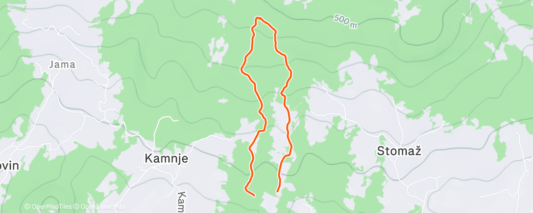 Map of the activity, Walking