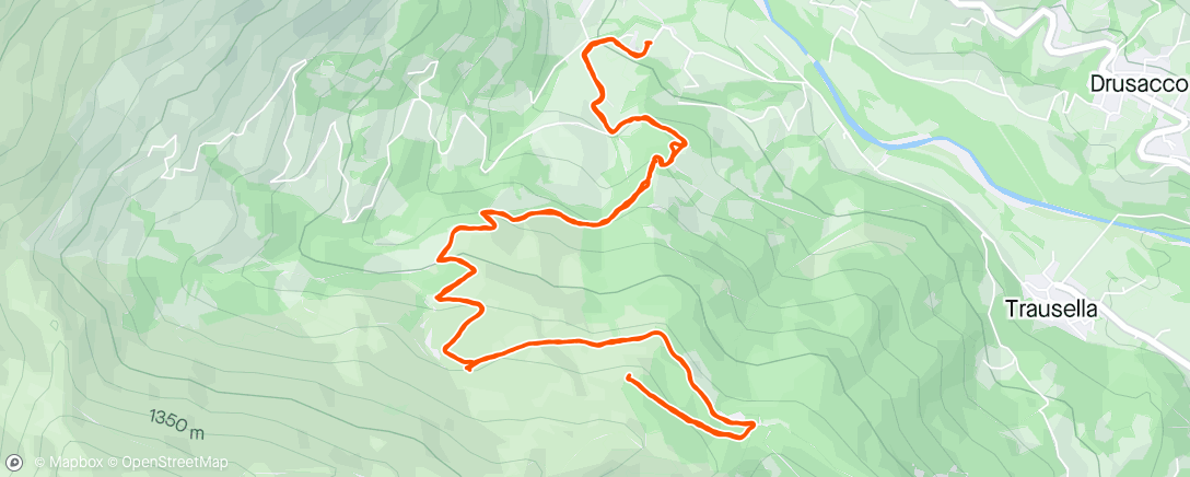 Map of the activity, Cima Bossola