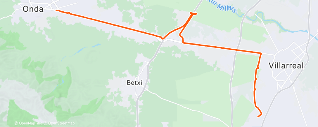 Карта физической активности (Bicicleta por la tarde)