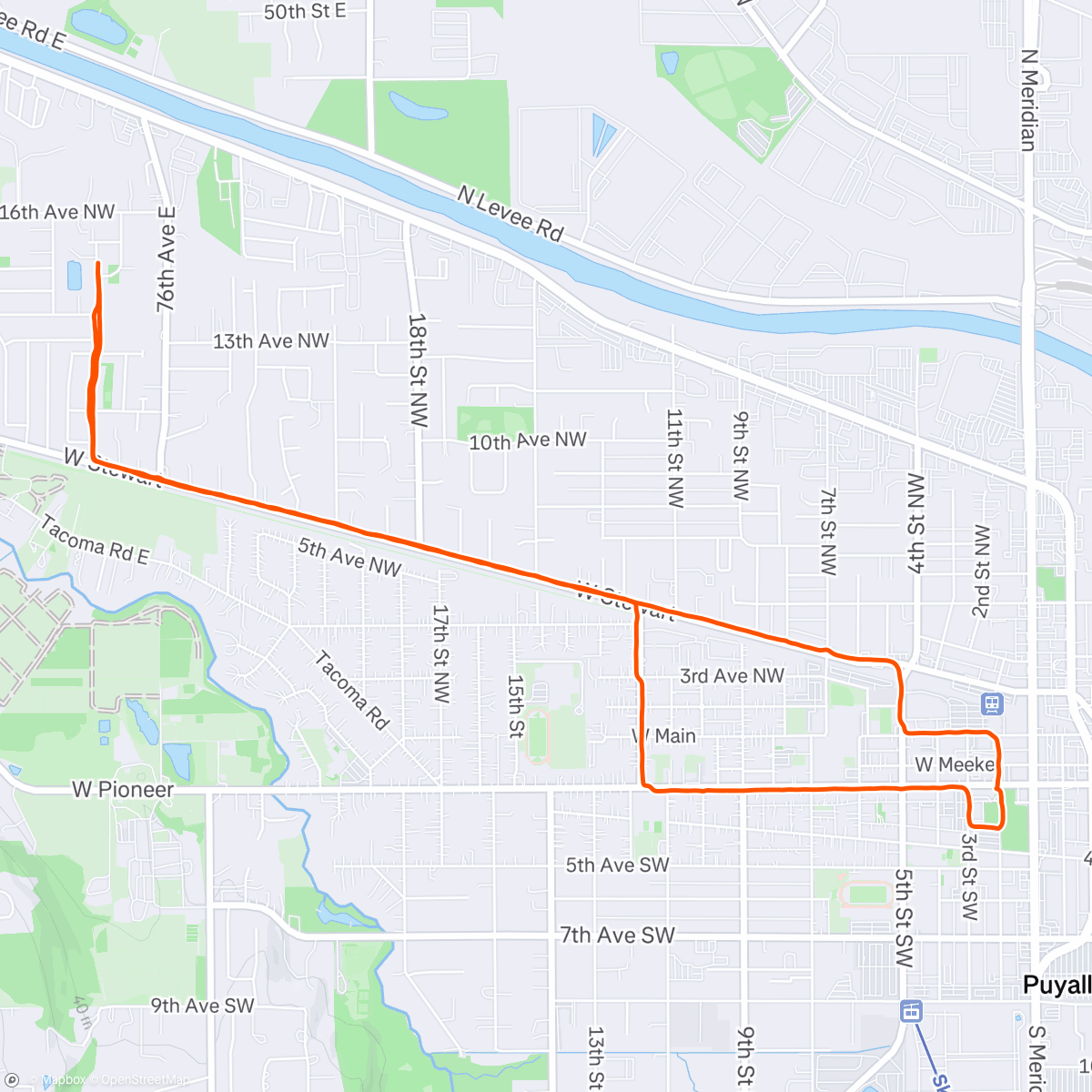 Map of the activity, Morning Run