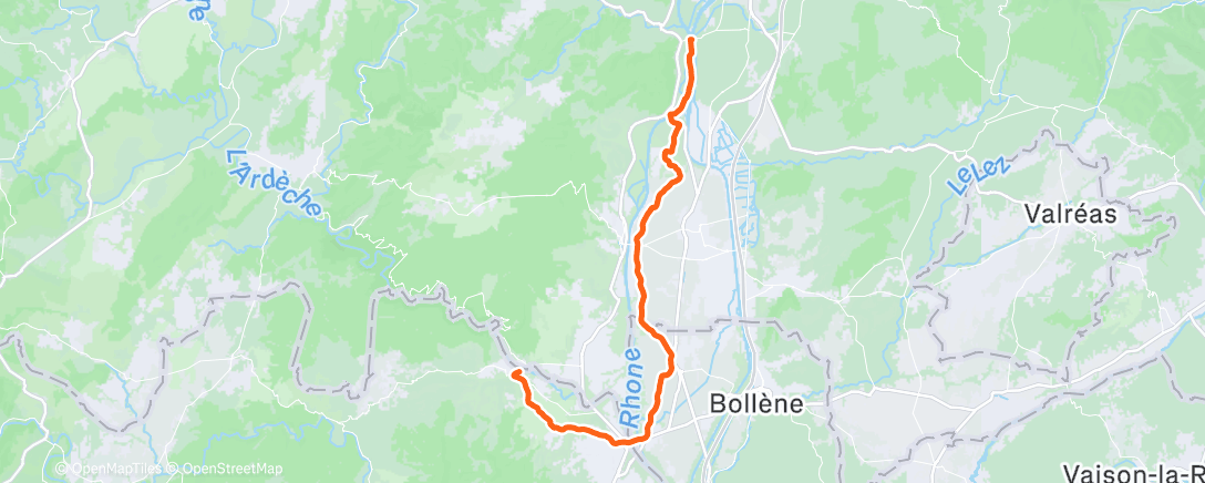 Map of the activity, Afternoon Ride