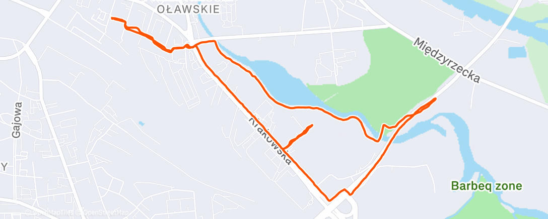 Map of the activity, Дневная прогулка