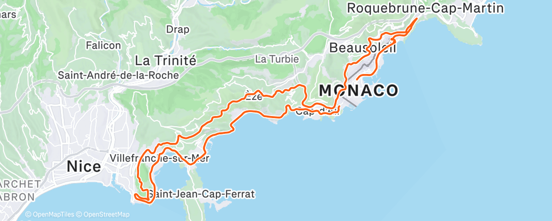 Map of the activity, Fietsen