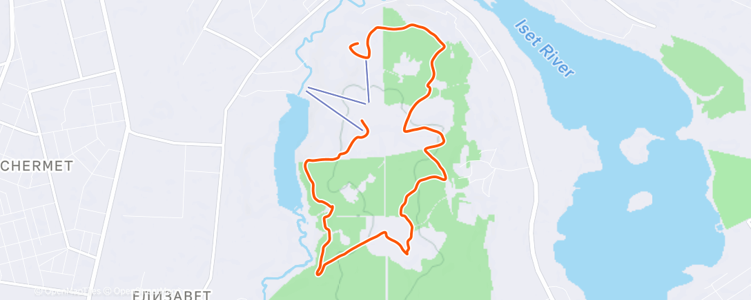 Map of the activity, Трейлраннинг (утро)
