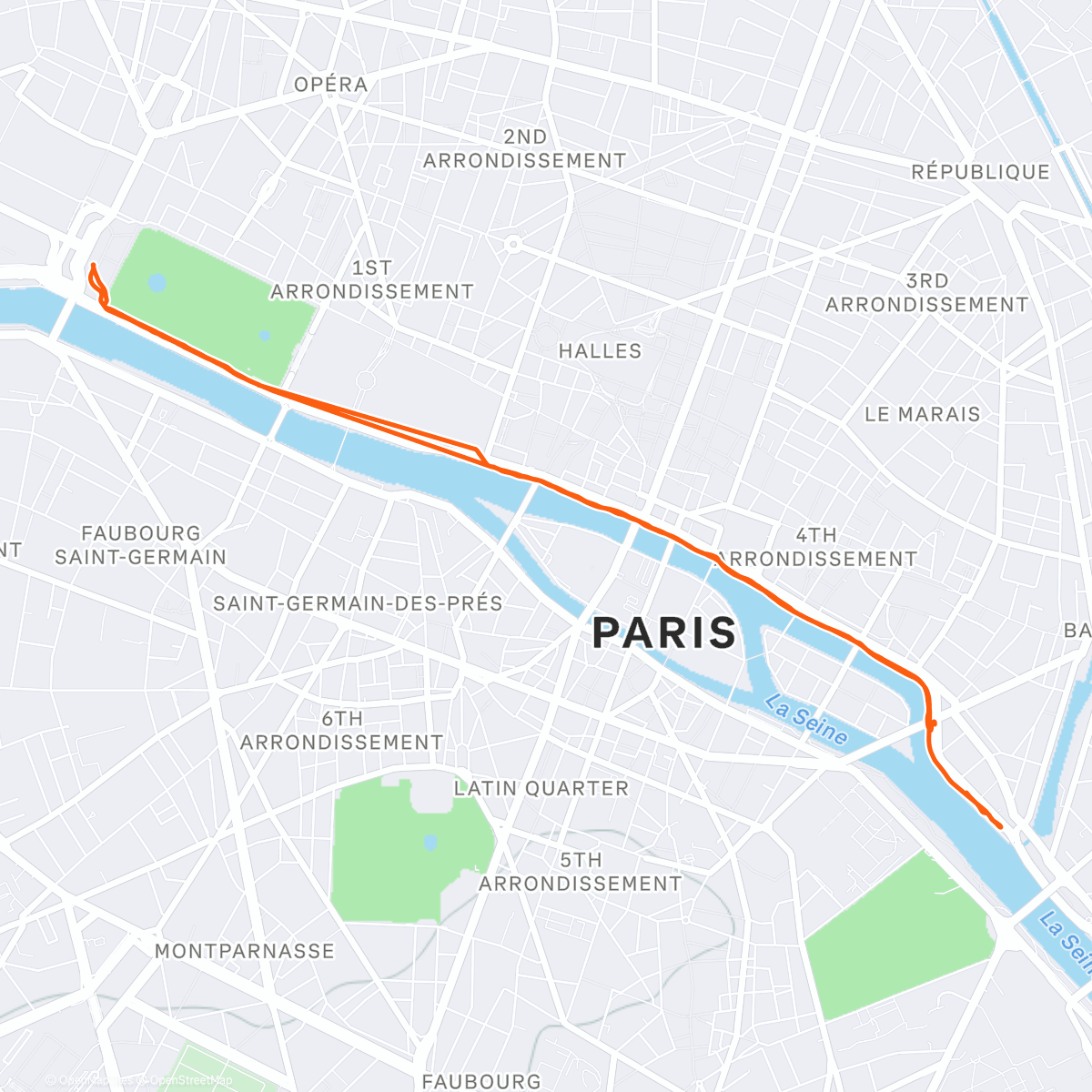 Карта физической активности (La Seine)