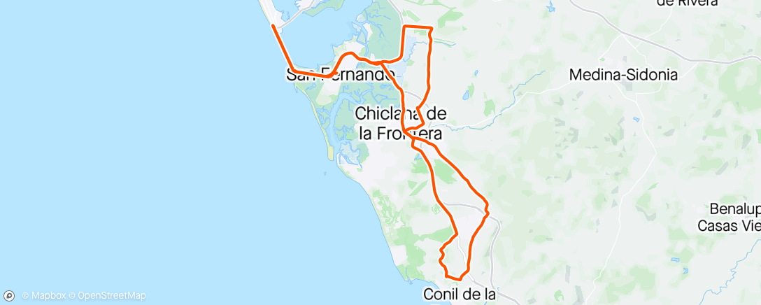 Map of the activity, Buena vuelta con la peña 👍