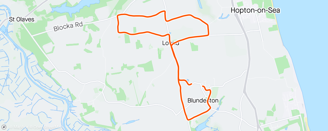 Map of the activity, Morning Run with a little bit of off road