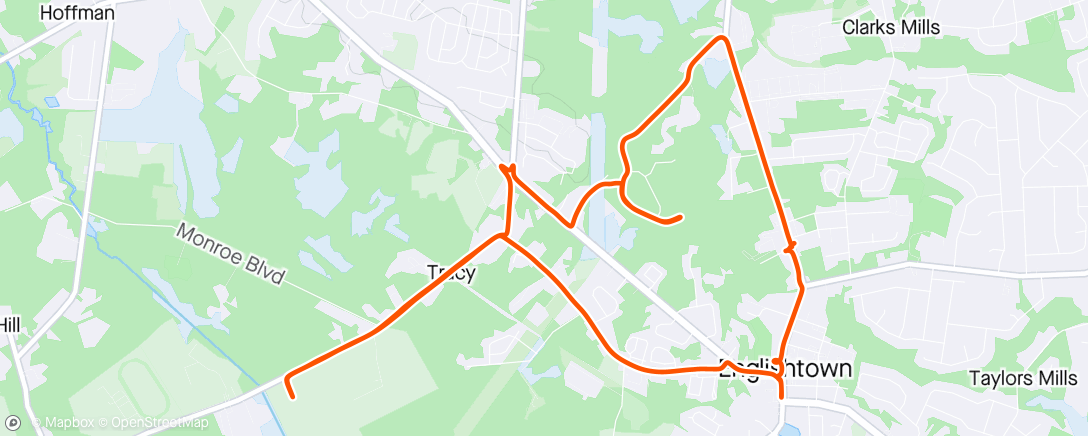 Map of the activity, Heiney toning ride