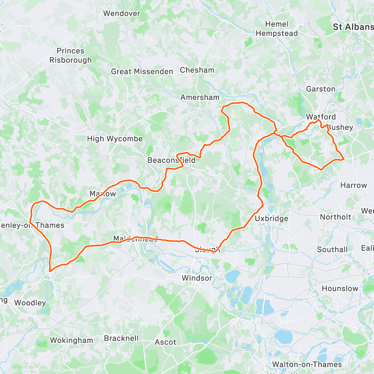 Map of the activity, Morning Ride