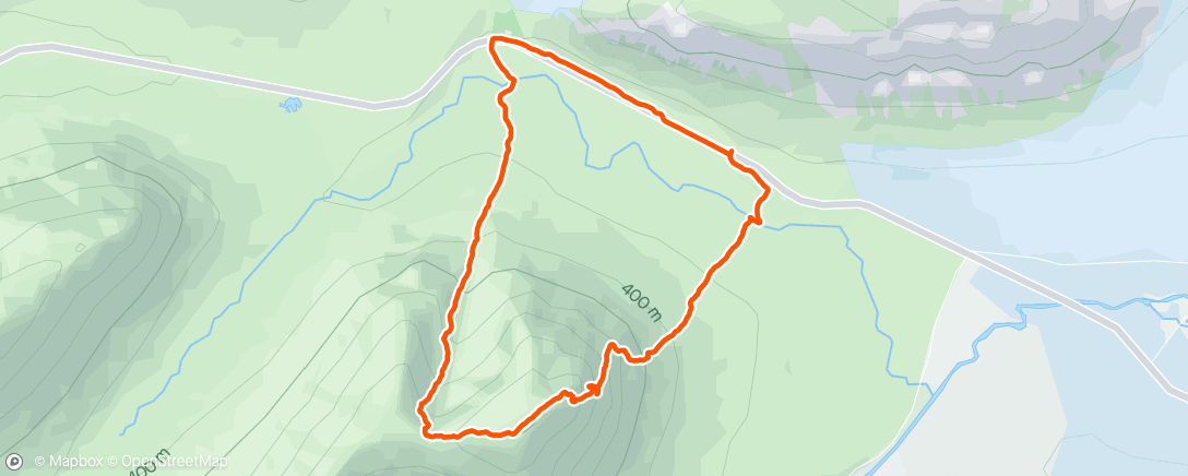 Map of the activity, Curved ridge