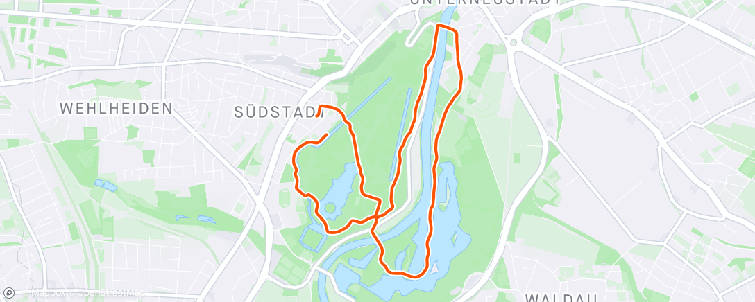 Map of the activity, Abendlauf