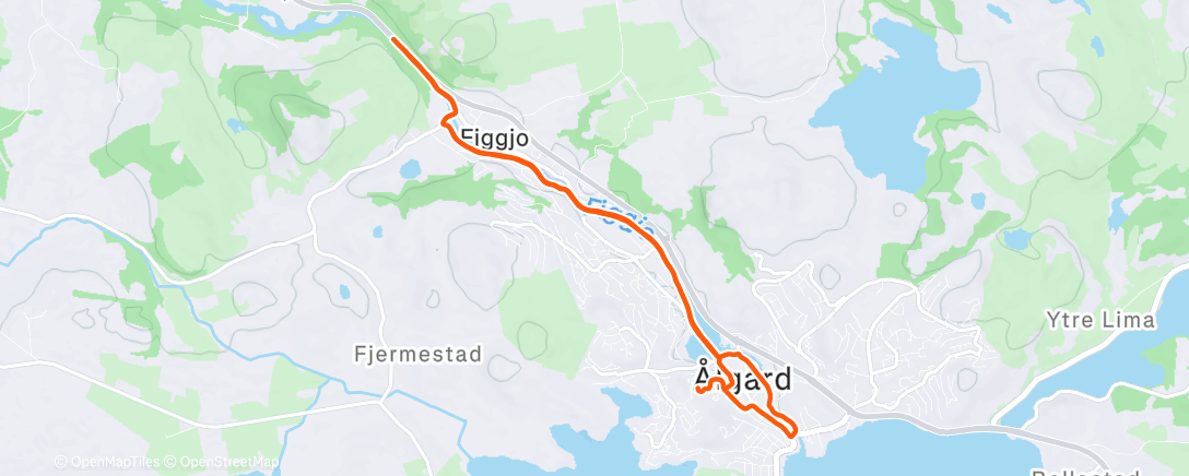 Map of the activity, Evening Run