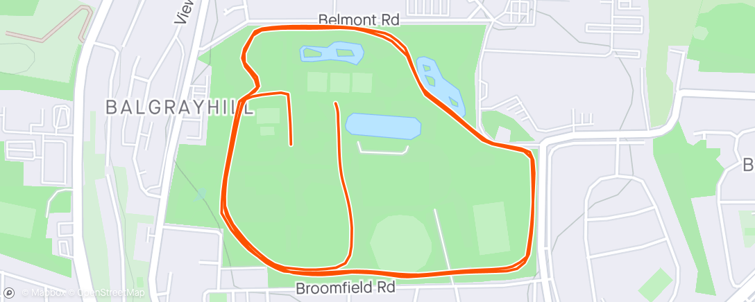Map of the activity, Parkrun 60