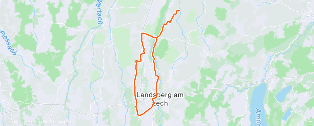 Карта физической активности (Mittagsradfahrt mit dem Crossrad)