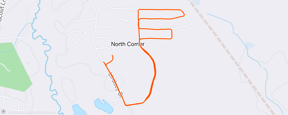 Map of the activity, Afternoon Run