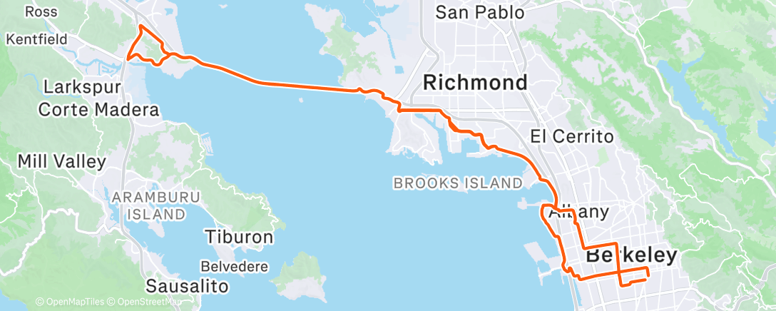 Map of the activity, Little Marin Loop