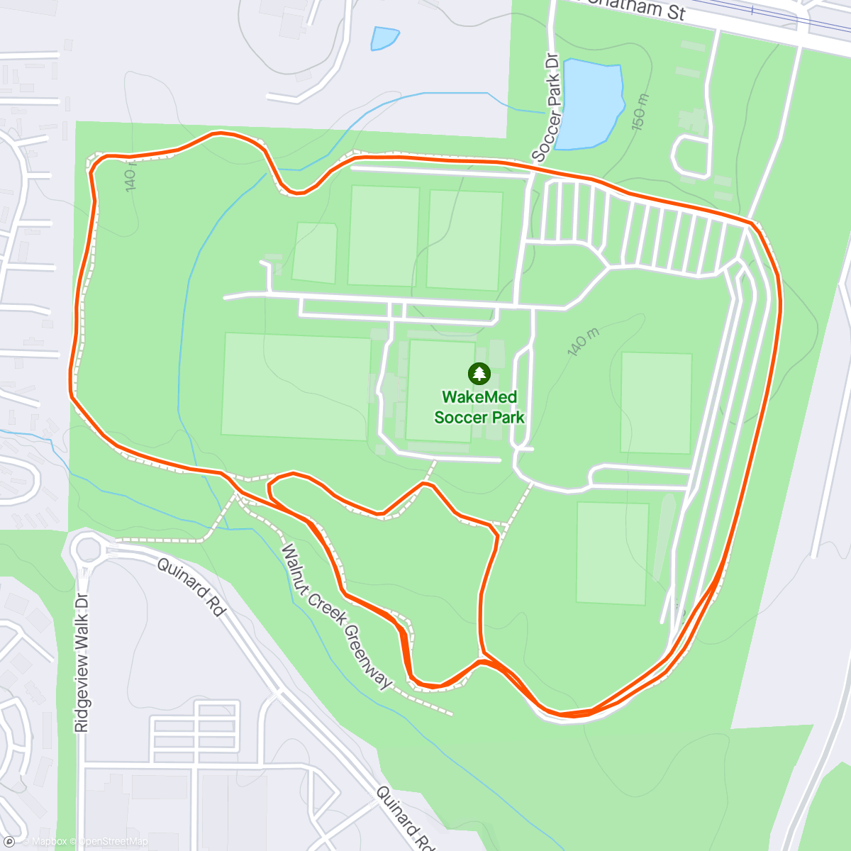 Map of the activity, Run for Life 5k! With a double stroller!