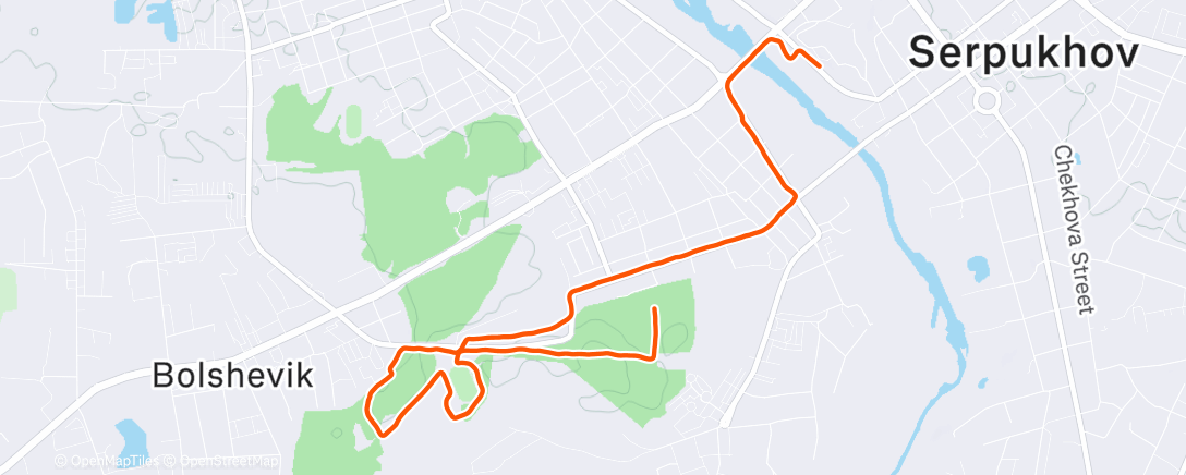 Карта физической активности (Afternoon Run)