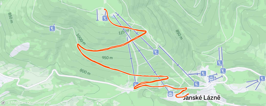 Map of the activity, Ranní Černá