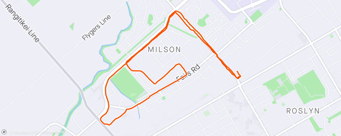 Map of the activity, Afternoon Run