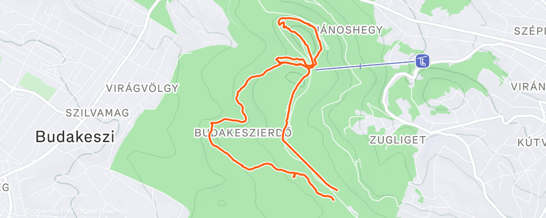 Map of the activity, TUS hike 2.0