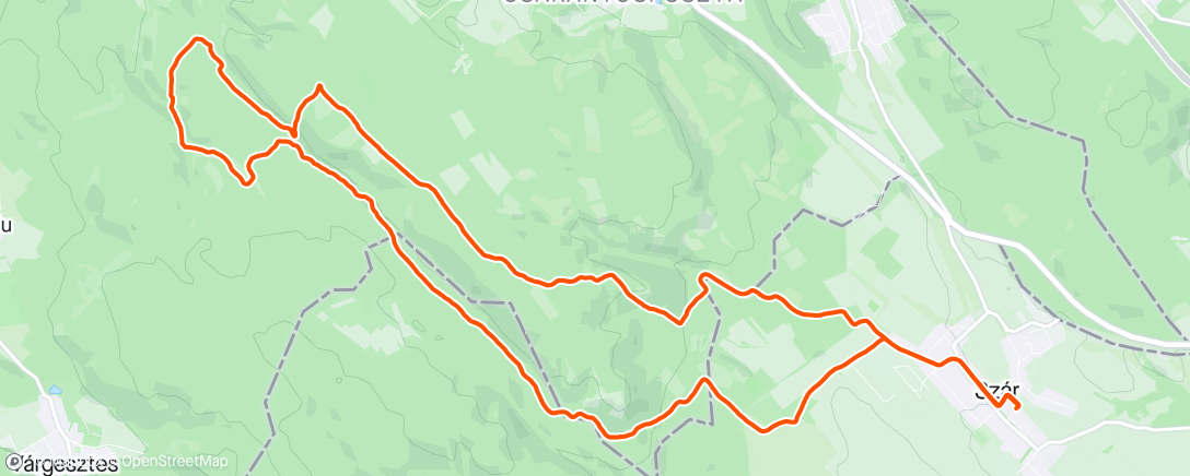 Map of the activity, Ensport Vertes hills Trails half marathon