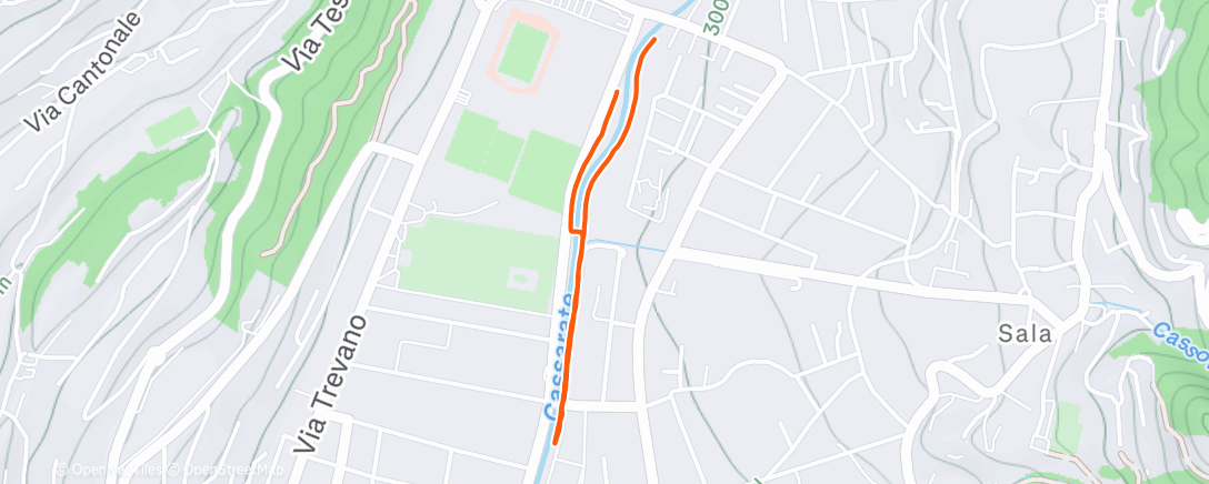 Map of the activity, Spaziergang am Morgen