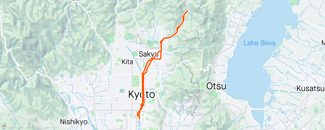 Mappa dell'attività Too much bumper to bumper traffic on the road to Ohara